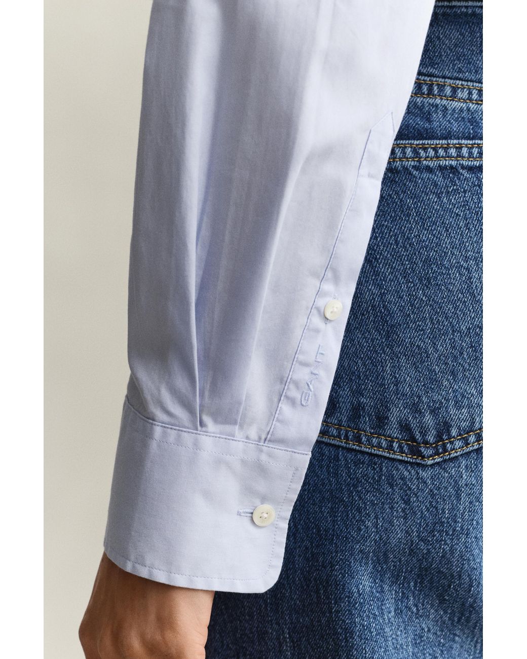 Gant Blue Relaxed Fit Classic Poplin Shirt