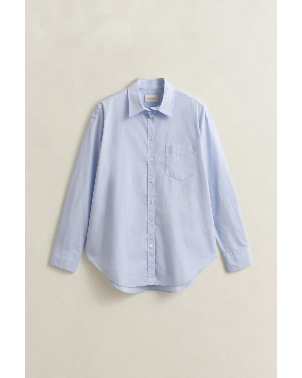Gant Blue Relaxed Fit Classic Poplin Shirt