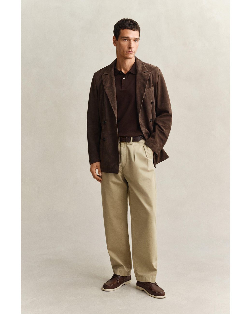 Gant Brown Interlock Polo Shirt Mahogany for men