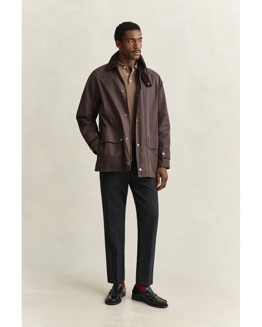 Gant Natural Tapered Wool Pants for men
