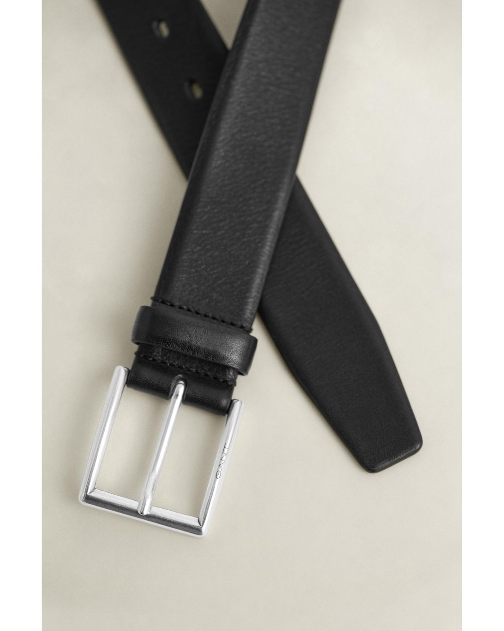 Gant Black Leather Belt for men