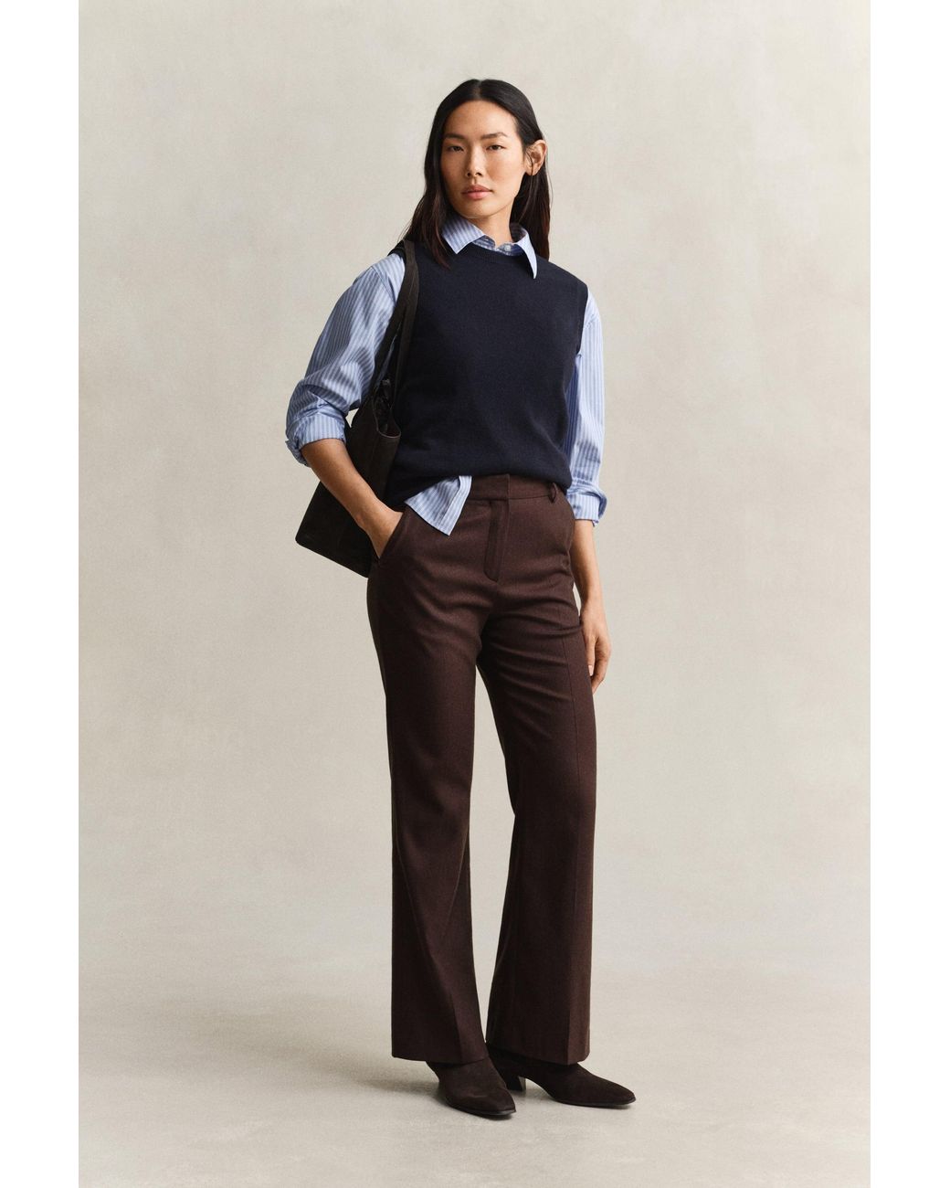 Gant Blue Knitted Wool Vest Evening