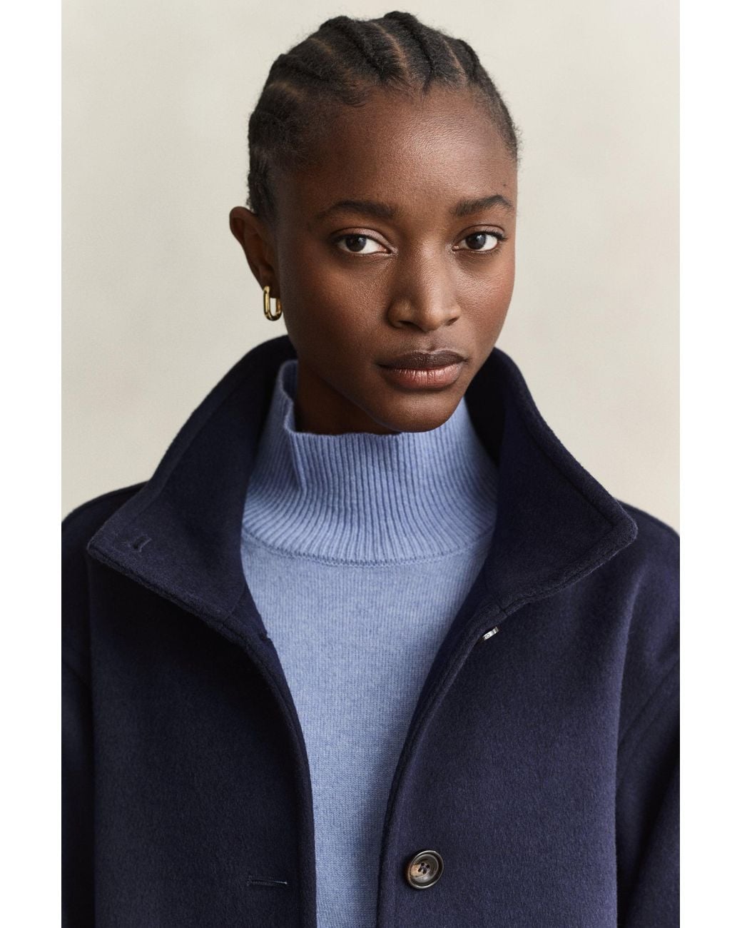Gant Blue Wool Blend Jacket Evening