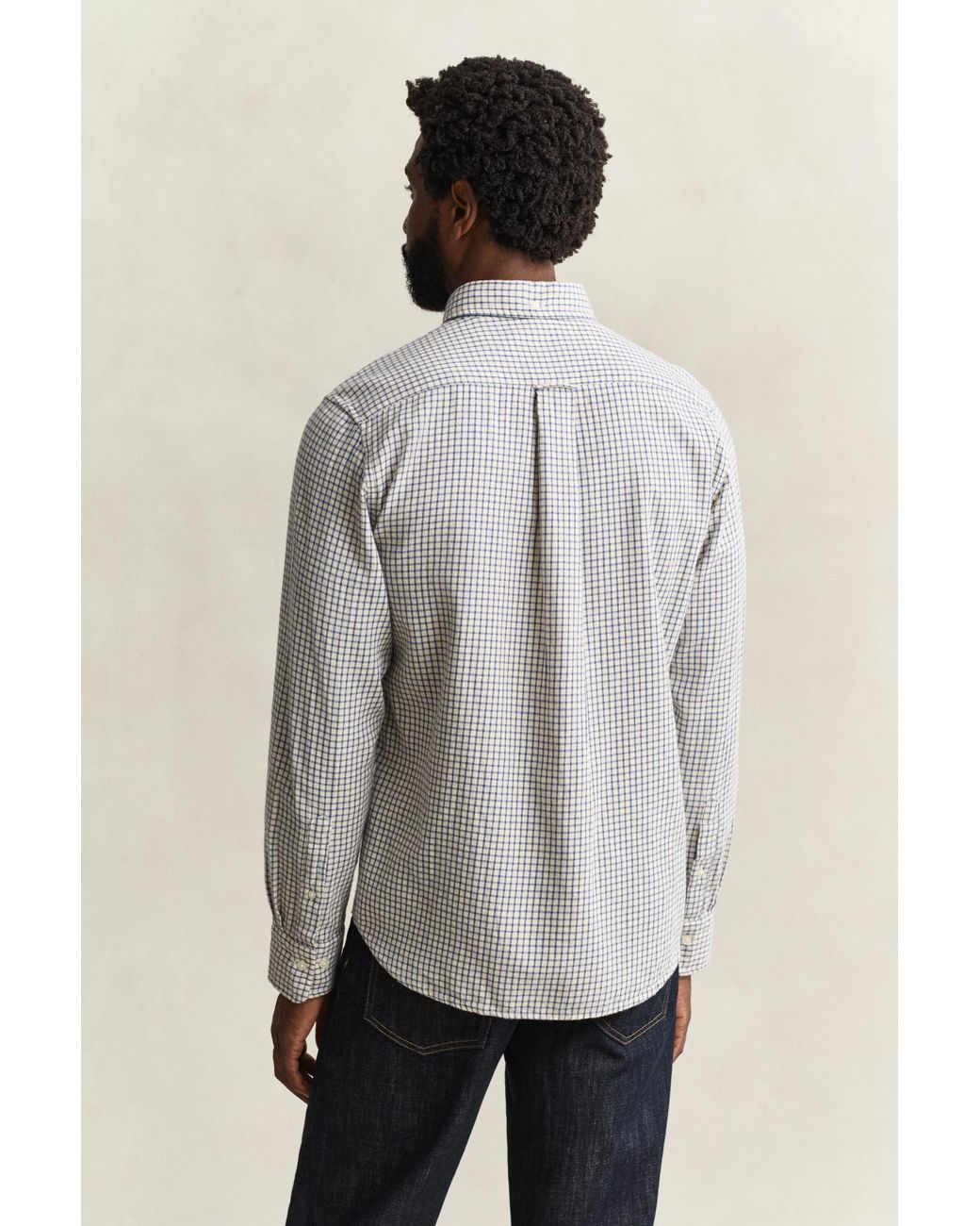 Gant Gray Checked Windblown Flannel Shirt for men