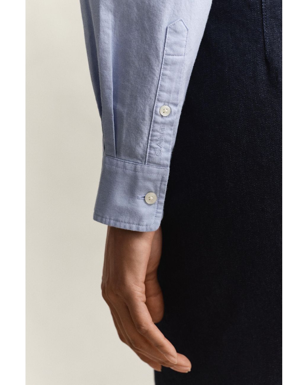 Gant Blue Frilly Classic Oxford Shirt