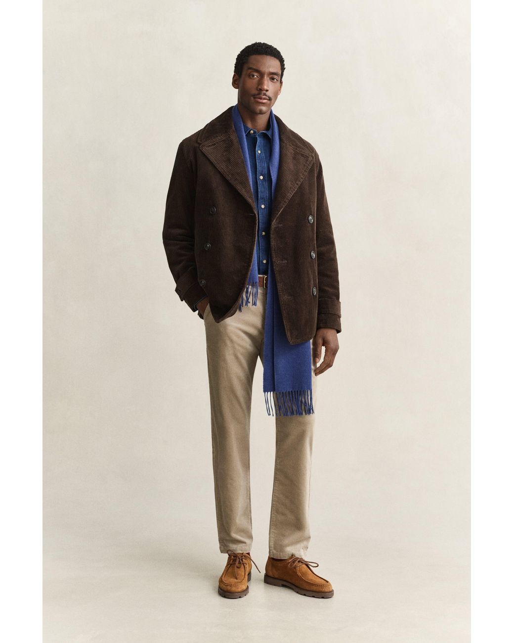 Gant Blue Regular Corduroy Chinos for men