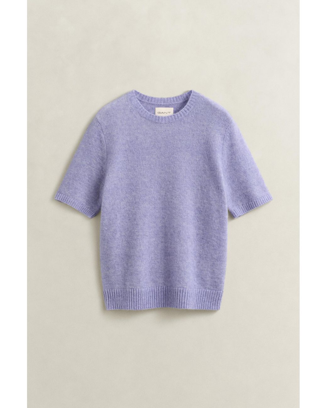 Gant Blue Alpaca Wool Blend Short Sleeve Sweater
