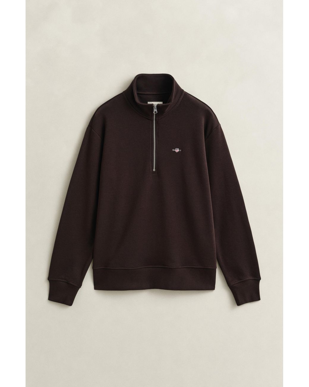Gant Blue Shield Half Zip Sweatshirt Deep