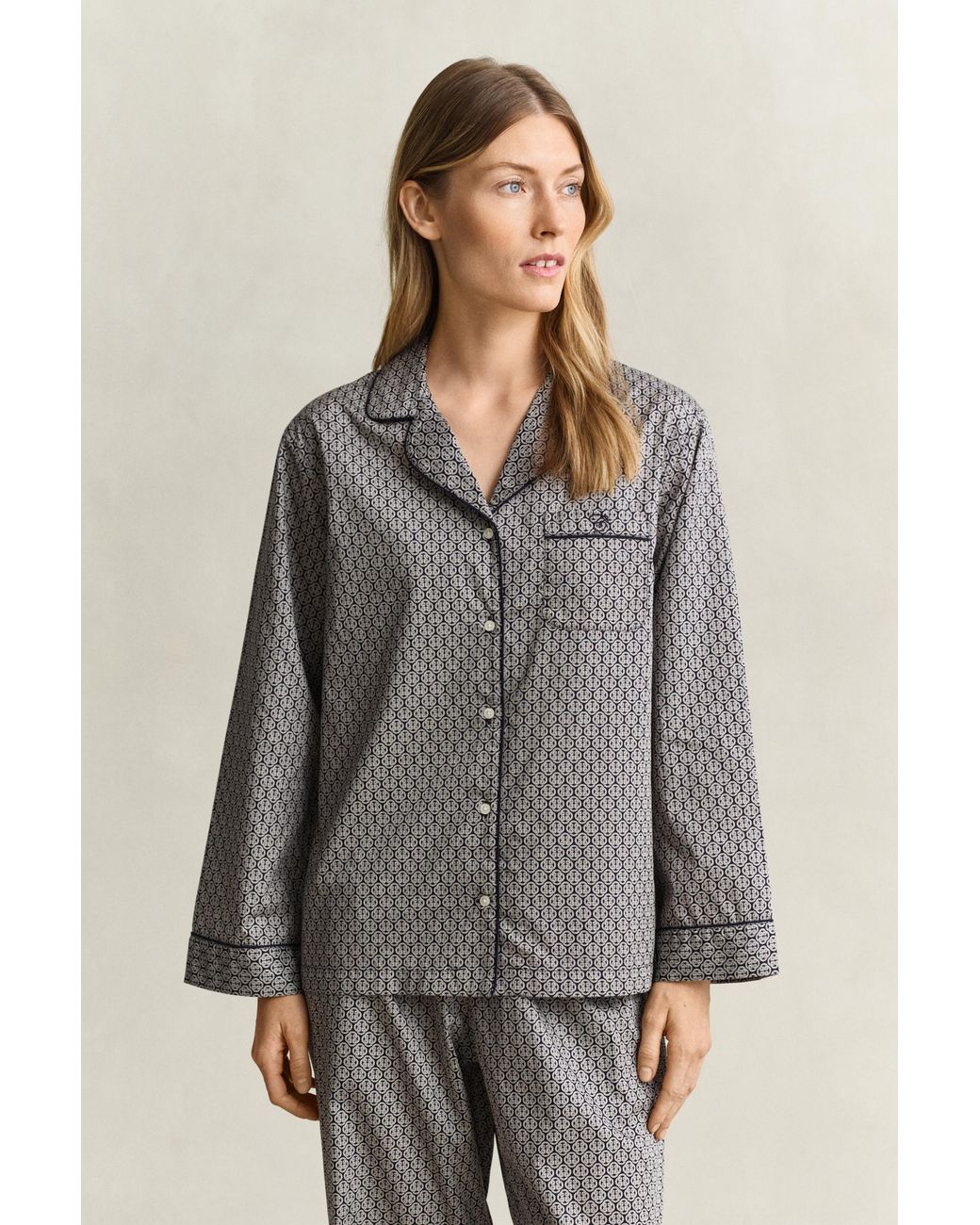 Gant Natural Printed Pajama Set Evening
