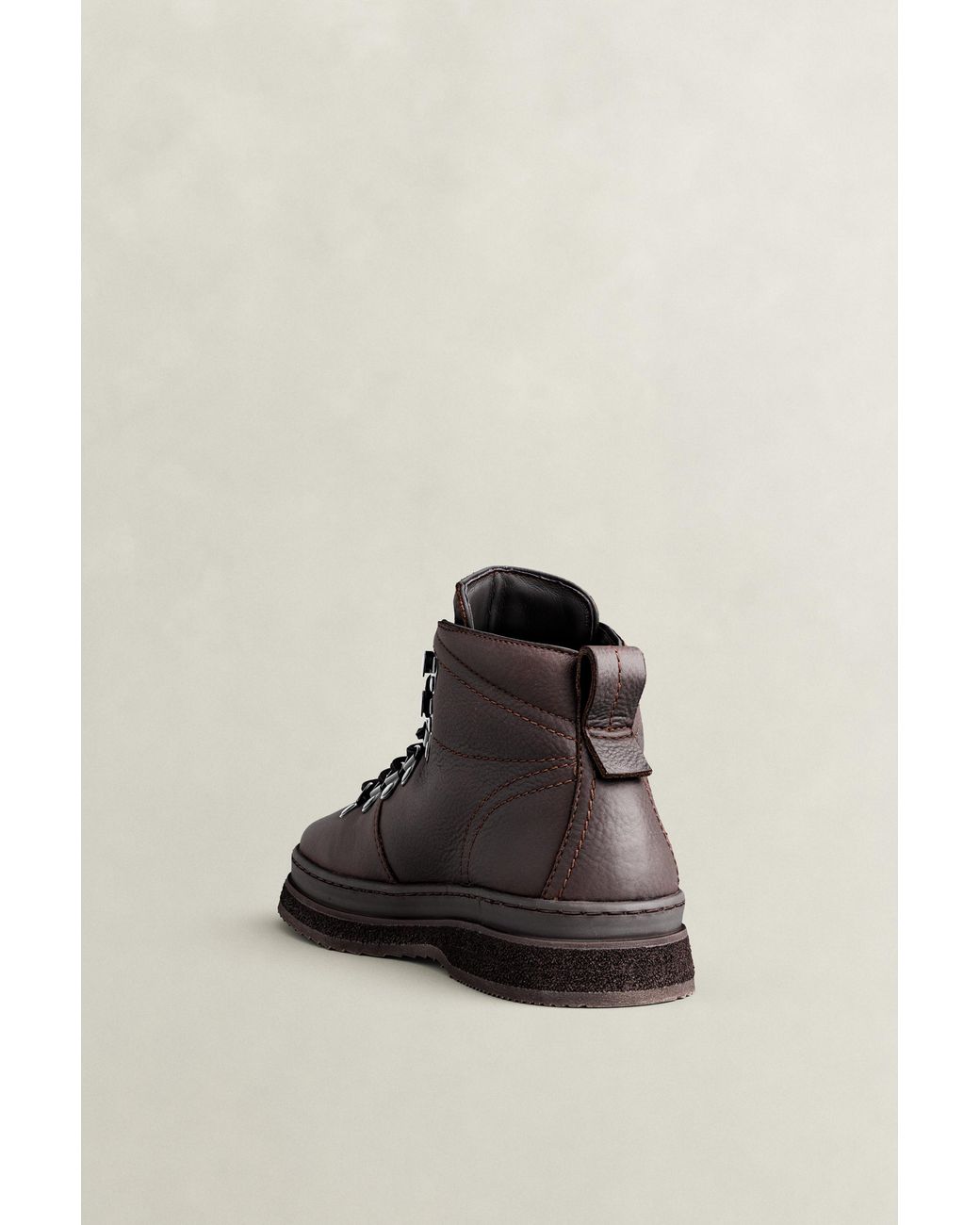 Gant Brown Blistown Leather Boots Dark for men