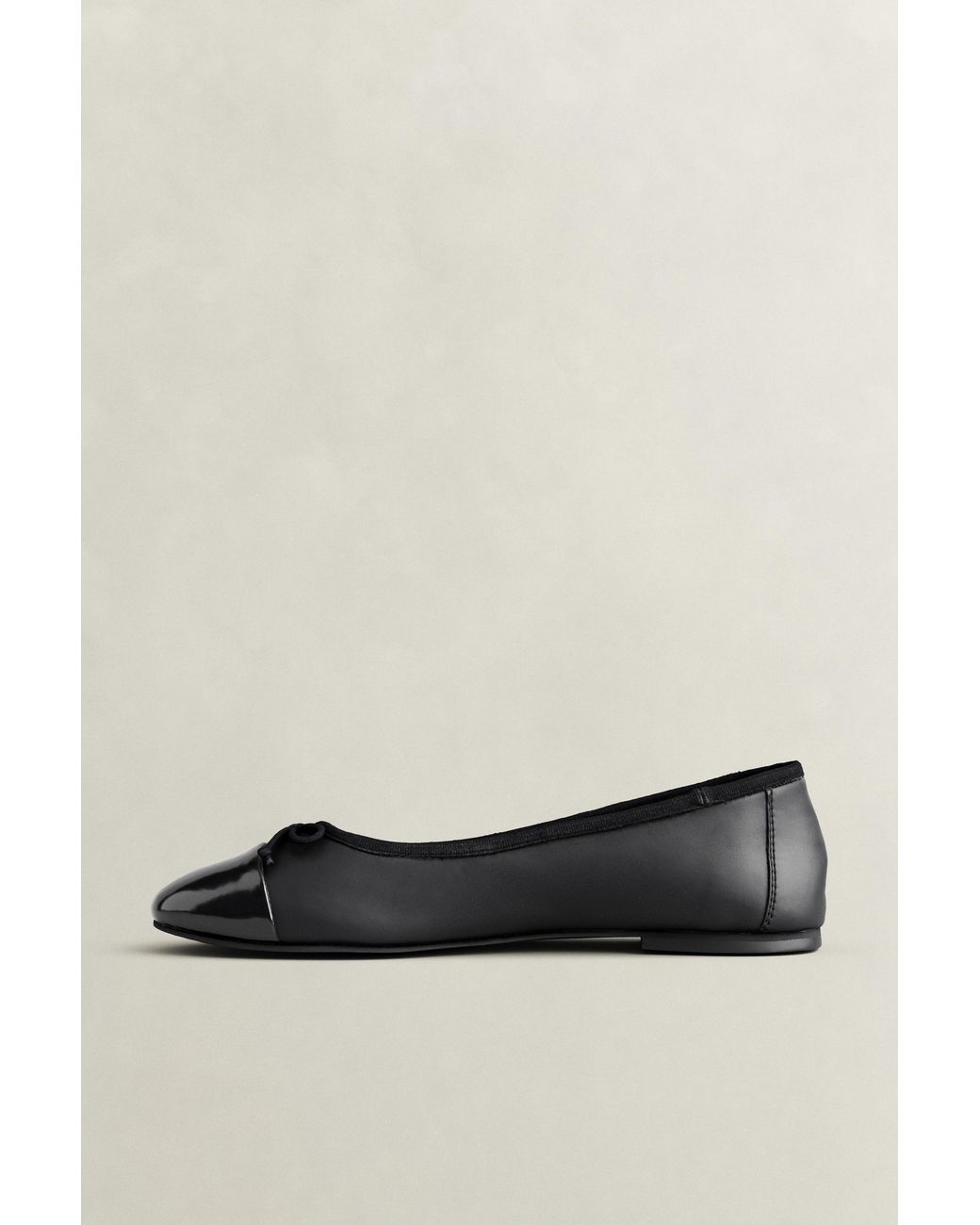 Gant Black Chadii Leather Ballet Flats