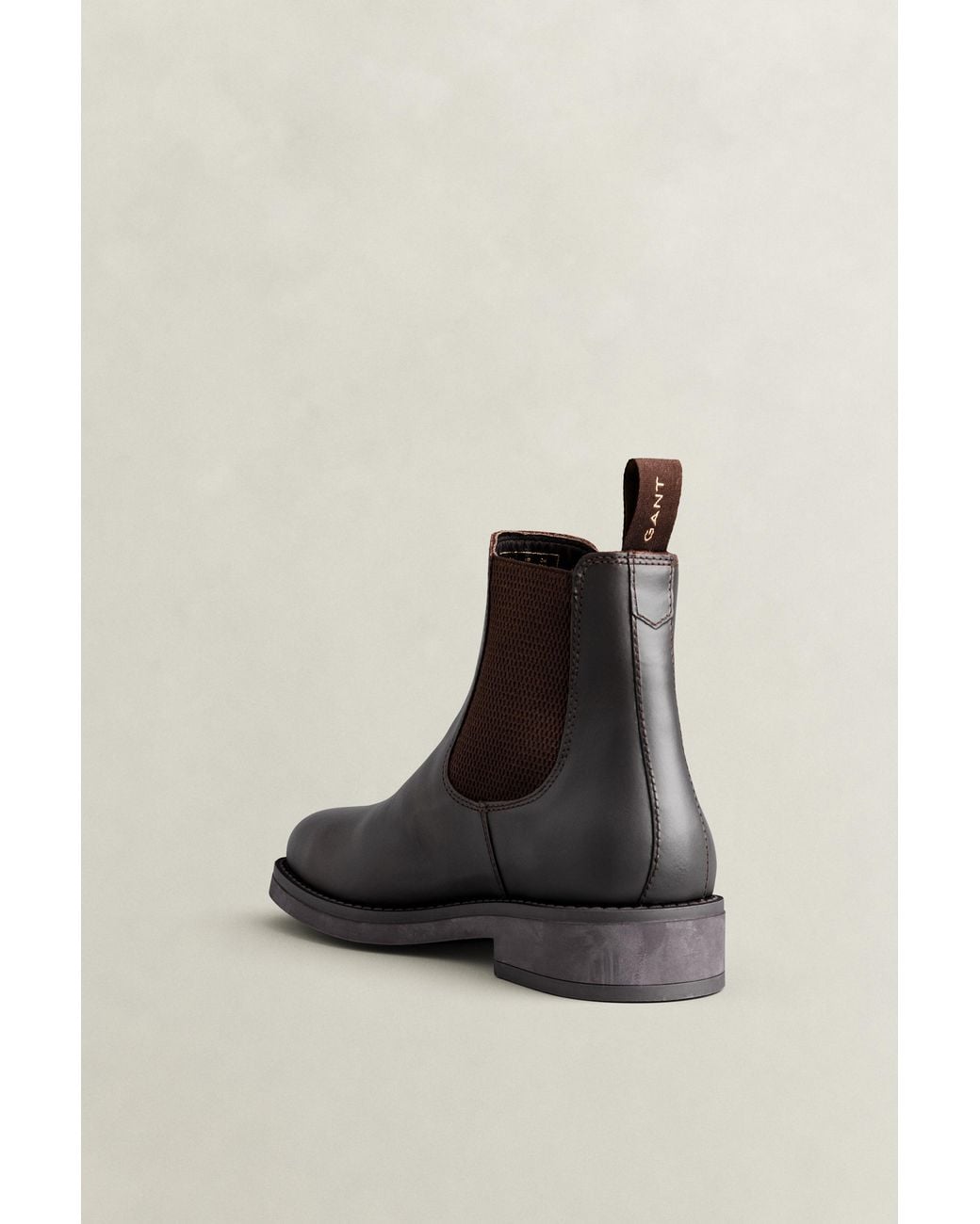Gant Brown Prepdale Leather Chelsea Boots Dark for men