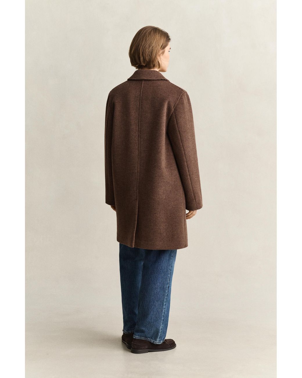 Gant Natural Wool Blend Car Coat Deep