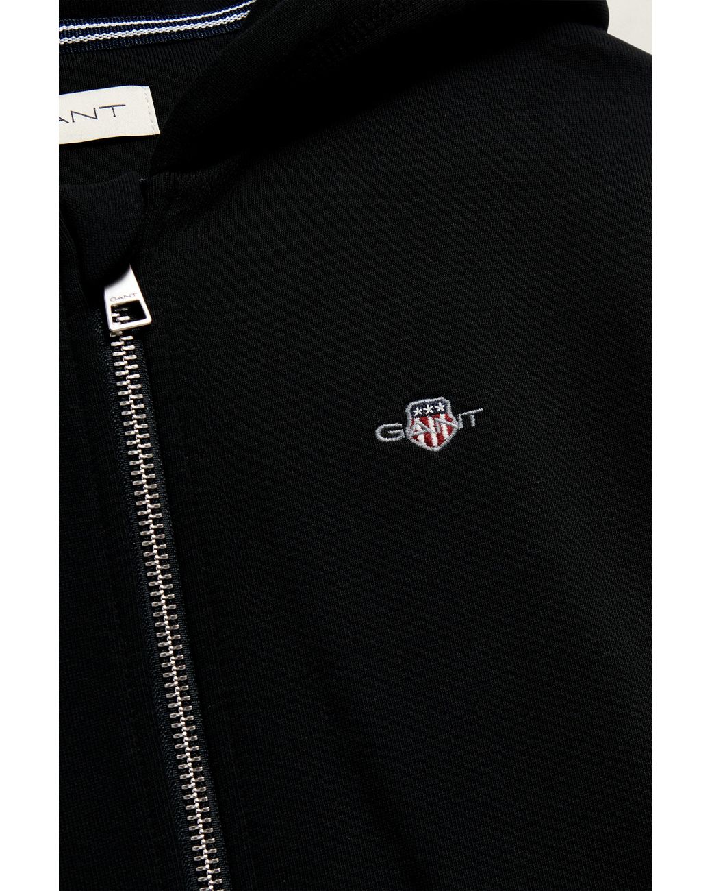 Gant Black Teens Shield Zip Hoodie