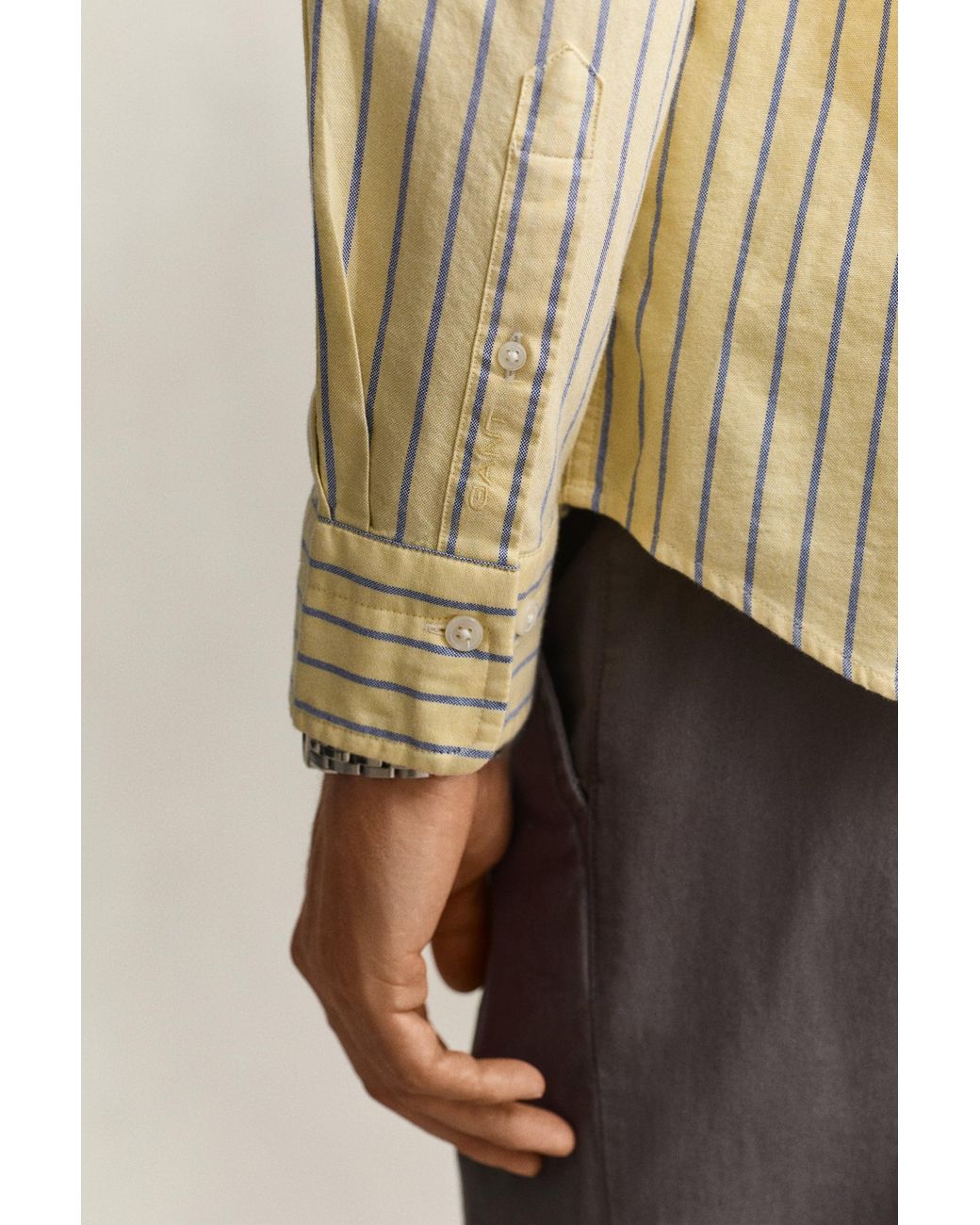 Gant Natural Striped Classic Oxford Shirt for men