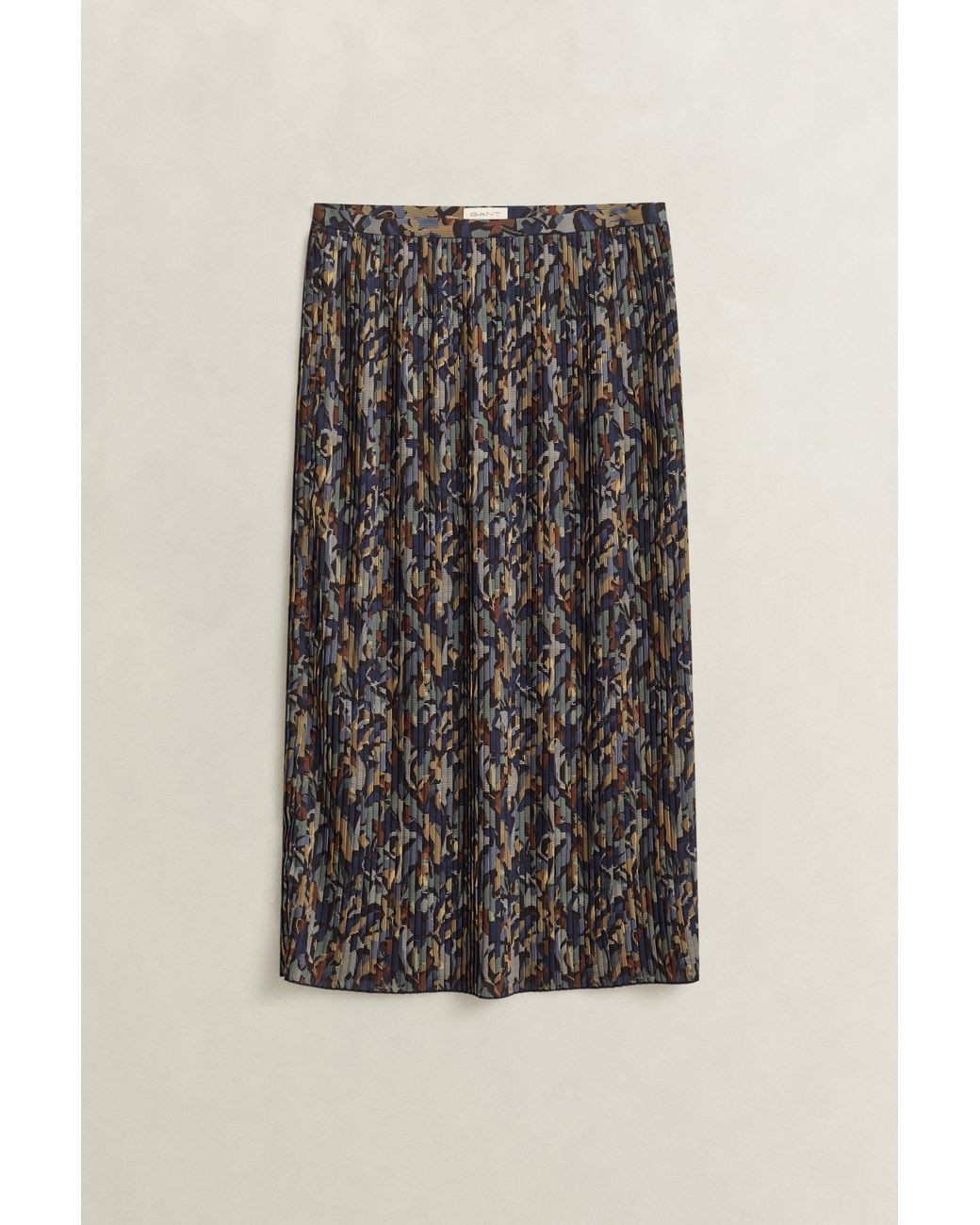 Gant Blue Printed Pleated Skirt Evening