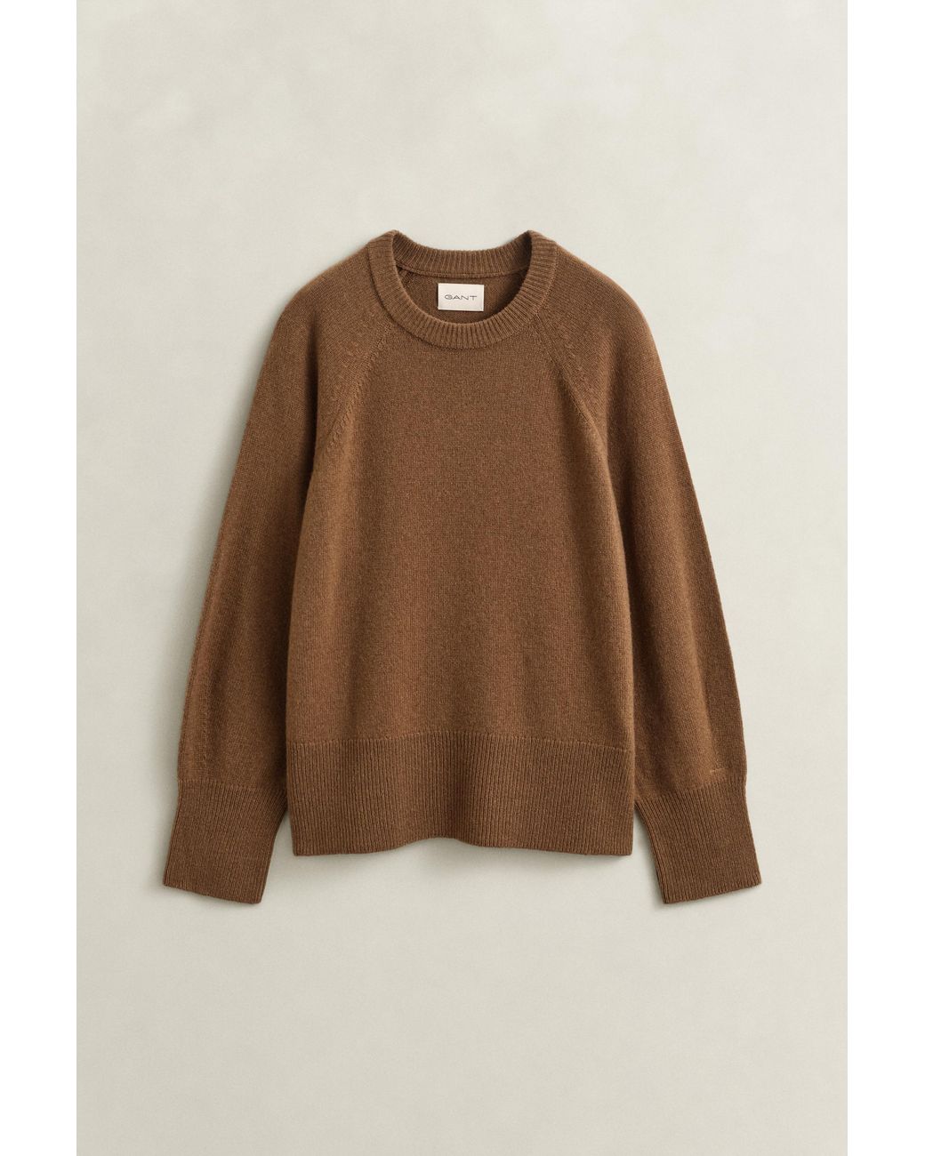 Gant Natural Wool Cashmere Crew Neck Sweater Warm