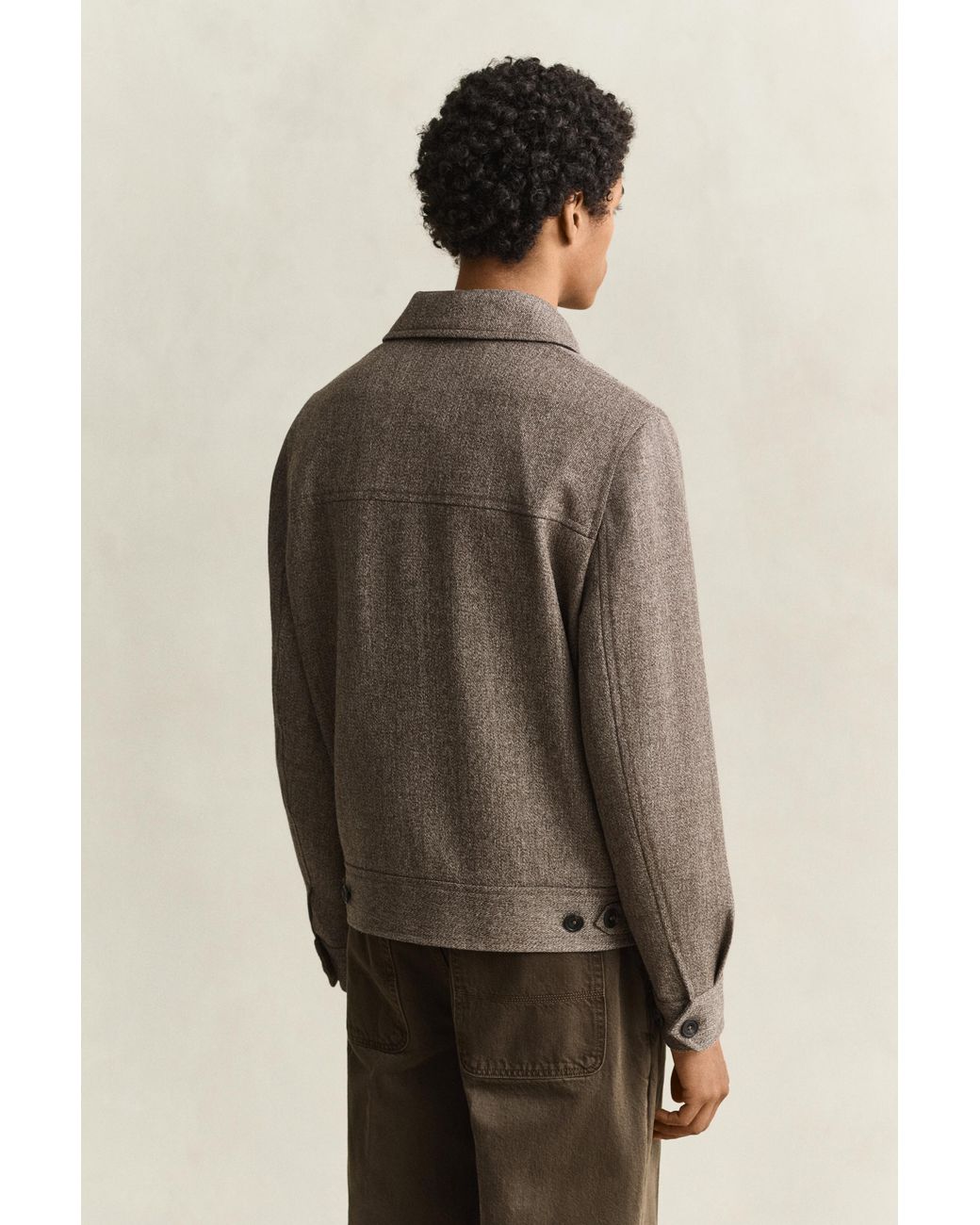 Gant Natural Mélange Wool Jacket for men