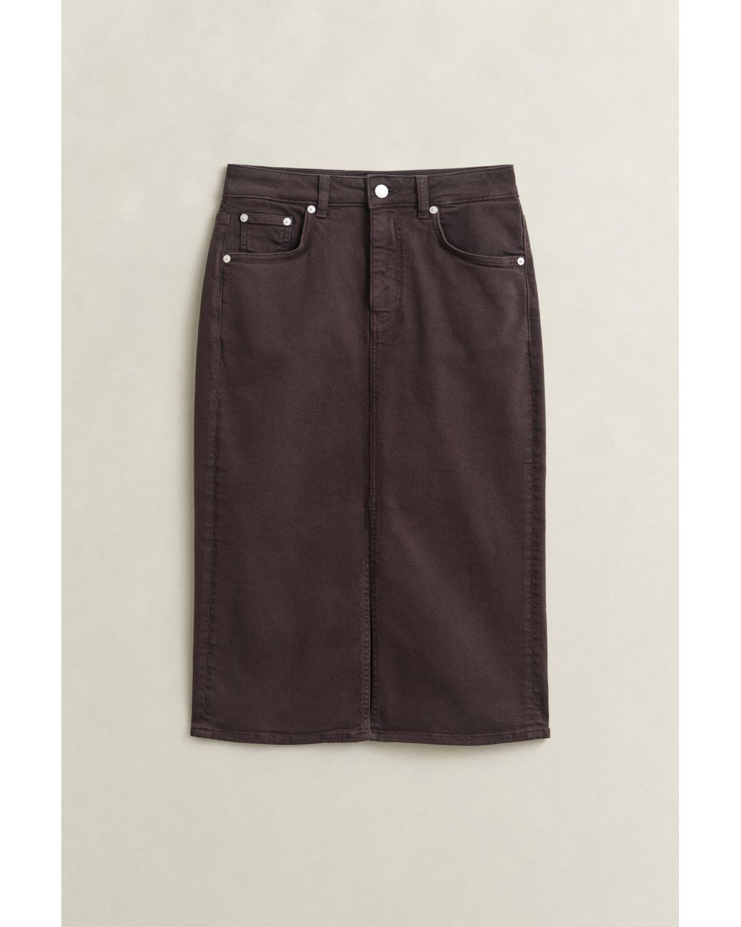 Gant Natural Twill Colored Pencil Skirt Deep