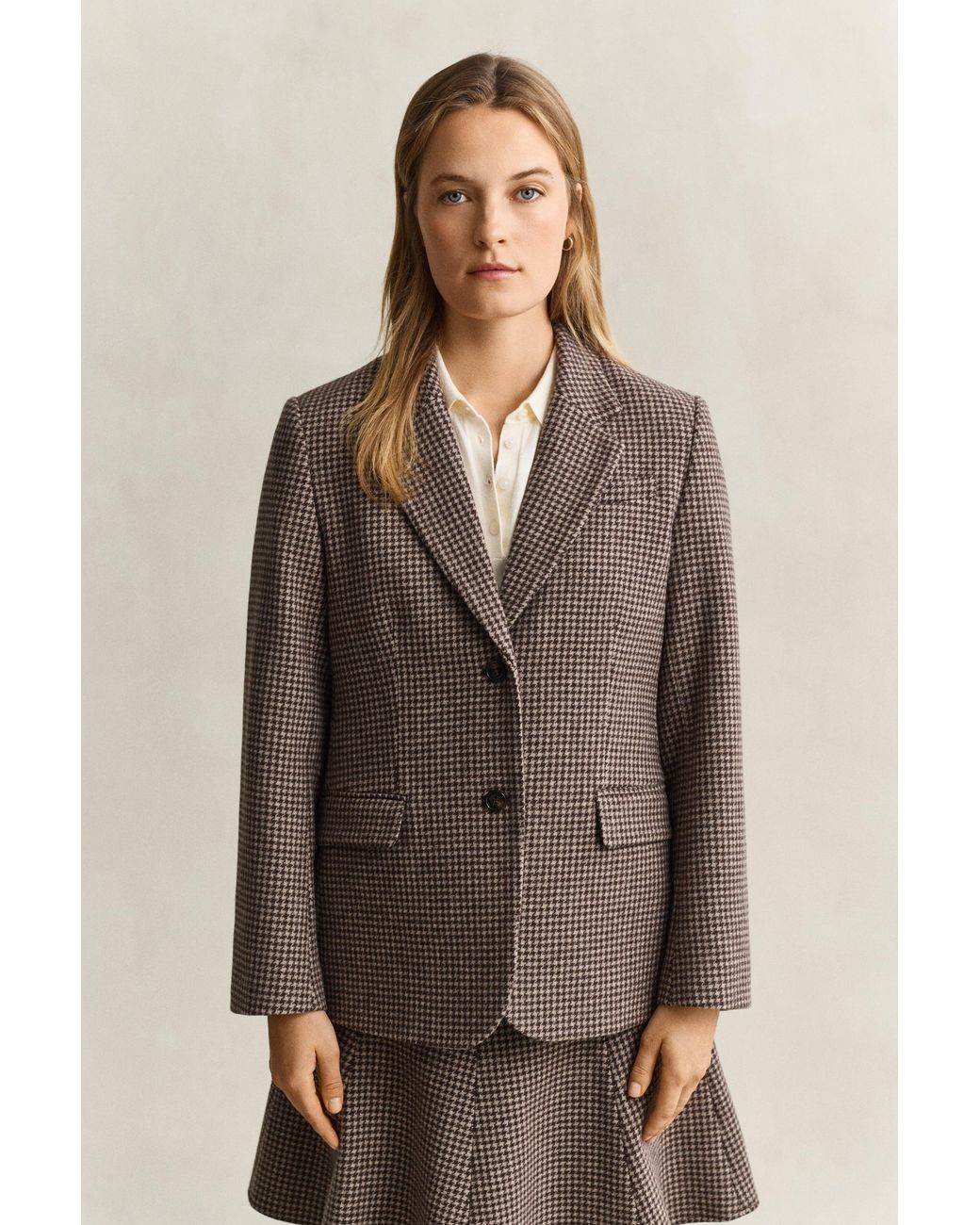 Gant Brown Houndstooth Blazer