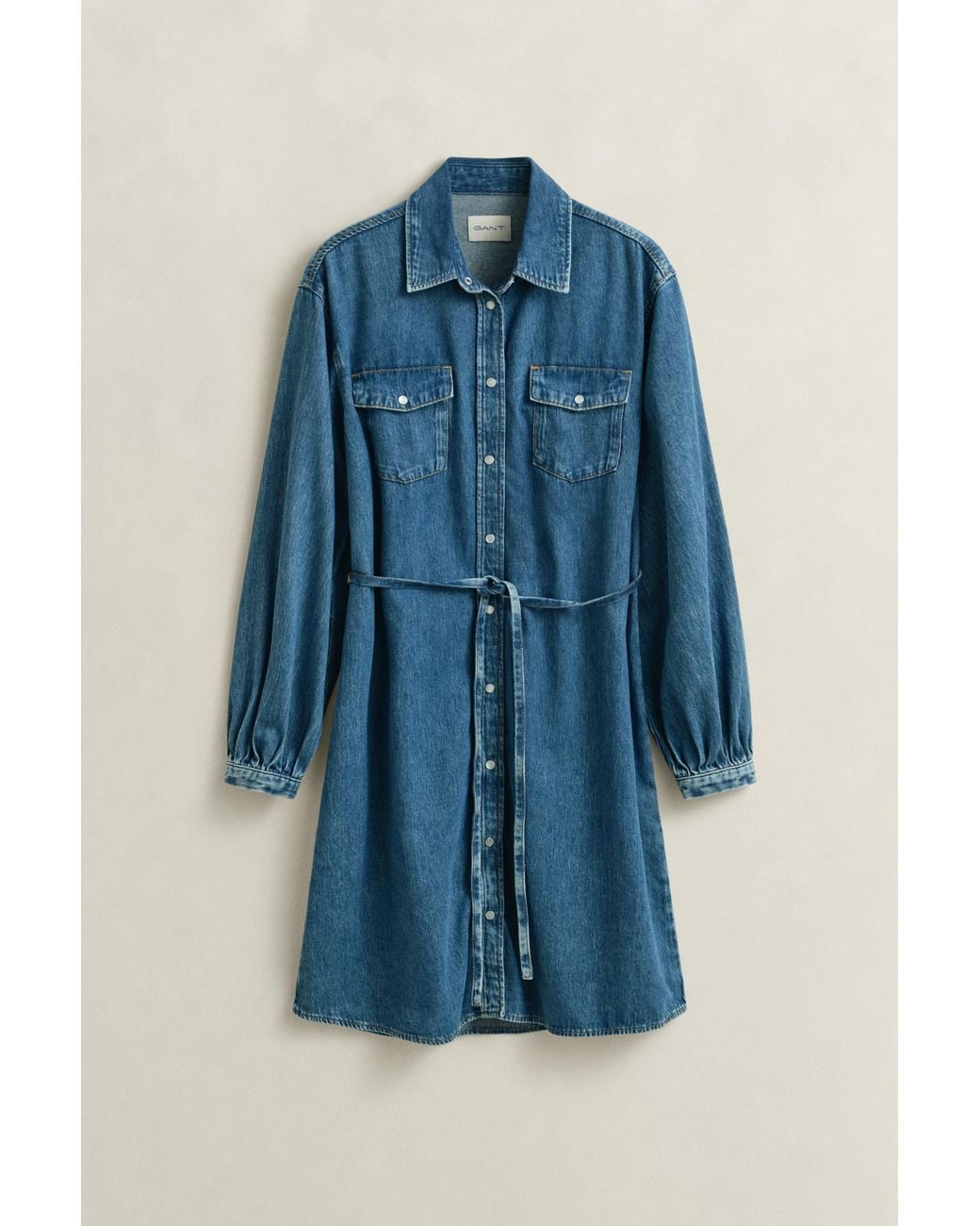 Gant Blue Denim Shirt Dress Mid Archive