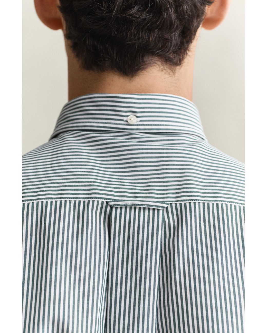 Gant Gray Classic Regular Striped Poplin Shirt for men