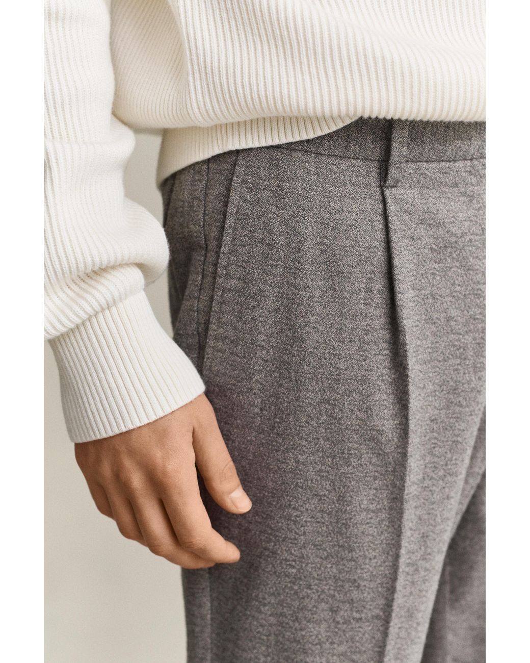 Gant Gray Flannel Pants for men