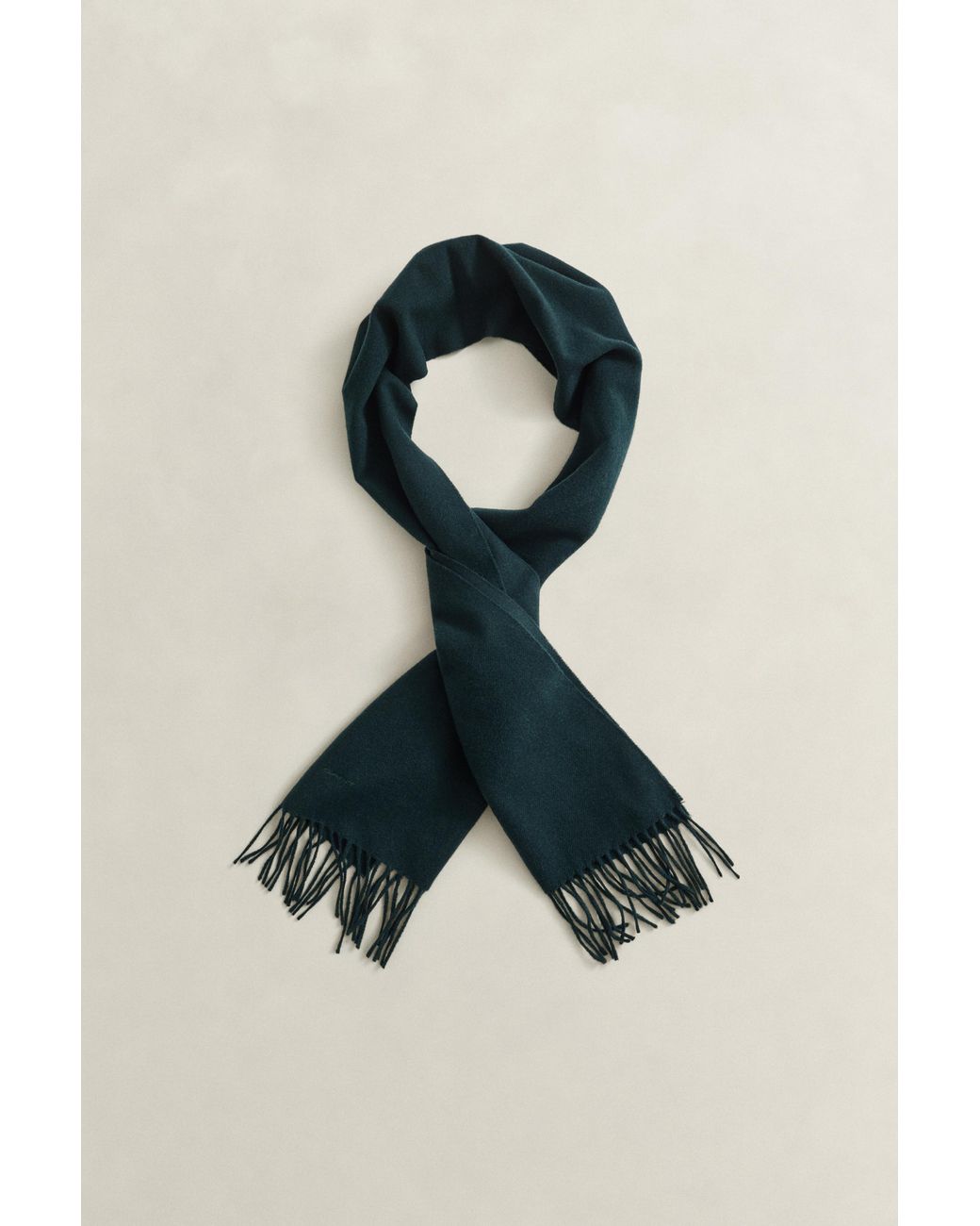 Gant Blue Wool Scarf Tartan for men