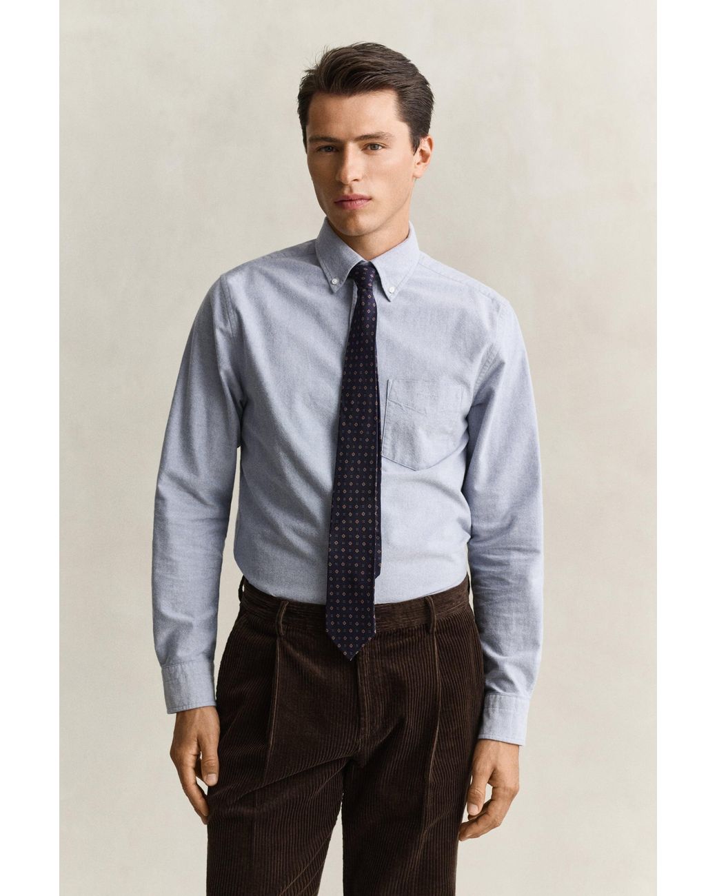 Gant Blue Brushed Oxford Shirt for men