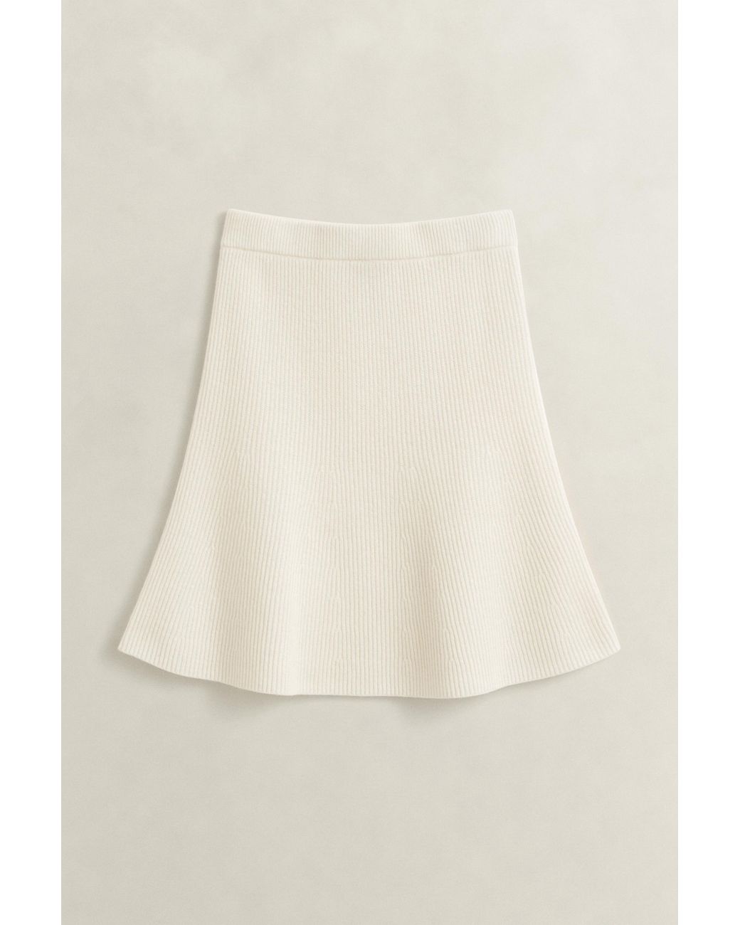 Gant Blue Wool Knitted Skirt Cream