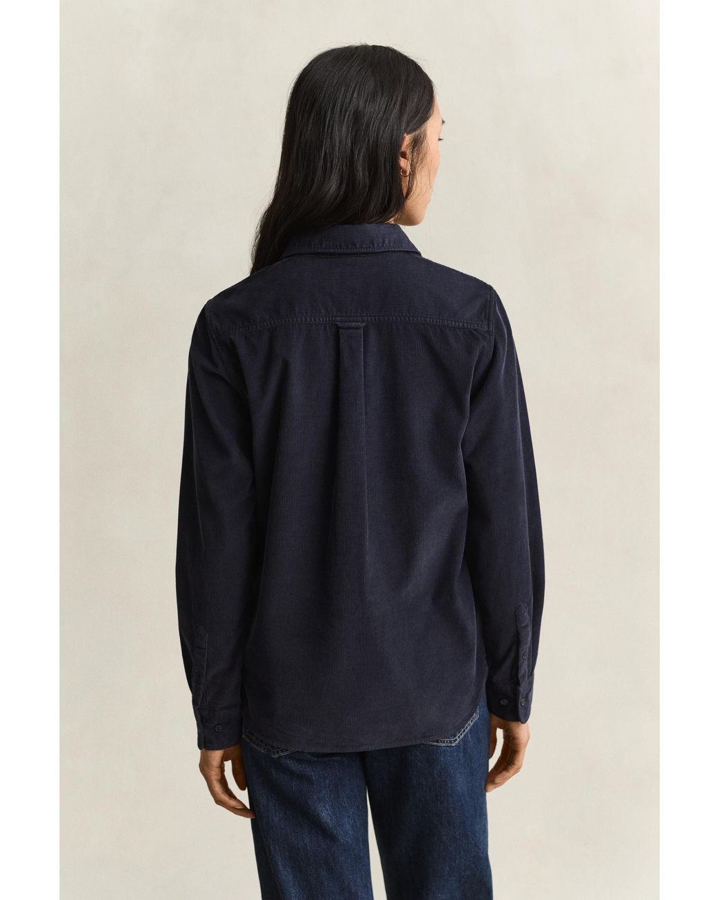Gant Blue Regular Corduroy Shirt Evening