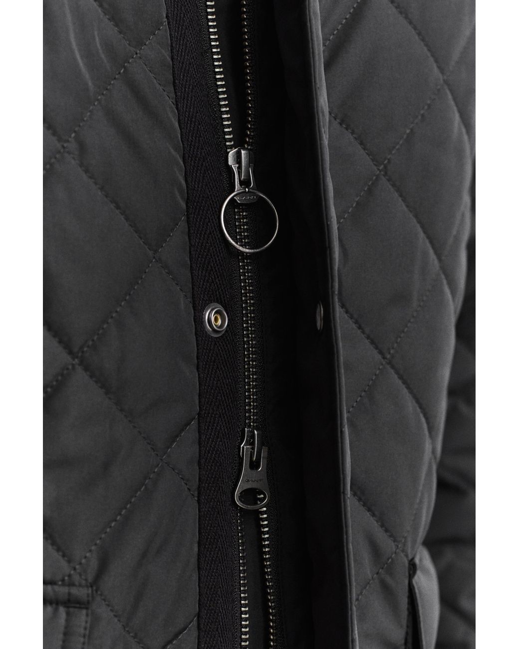 Gant Black Quilted Mid Jacket for men