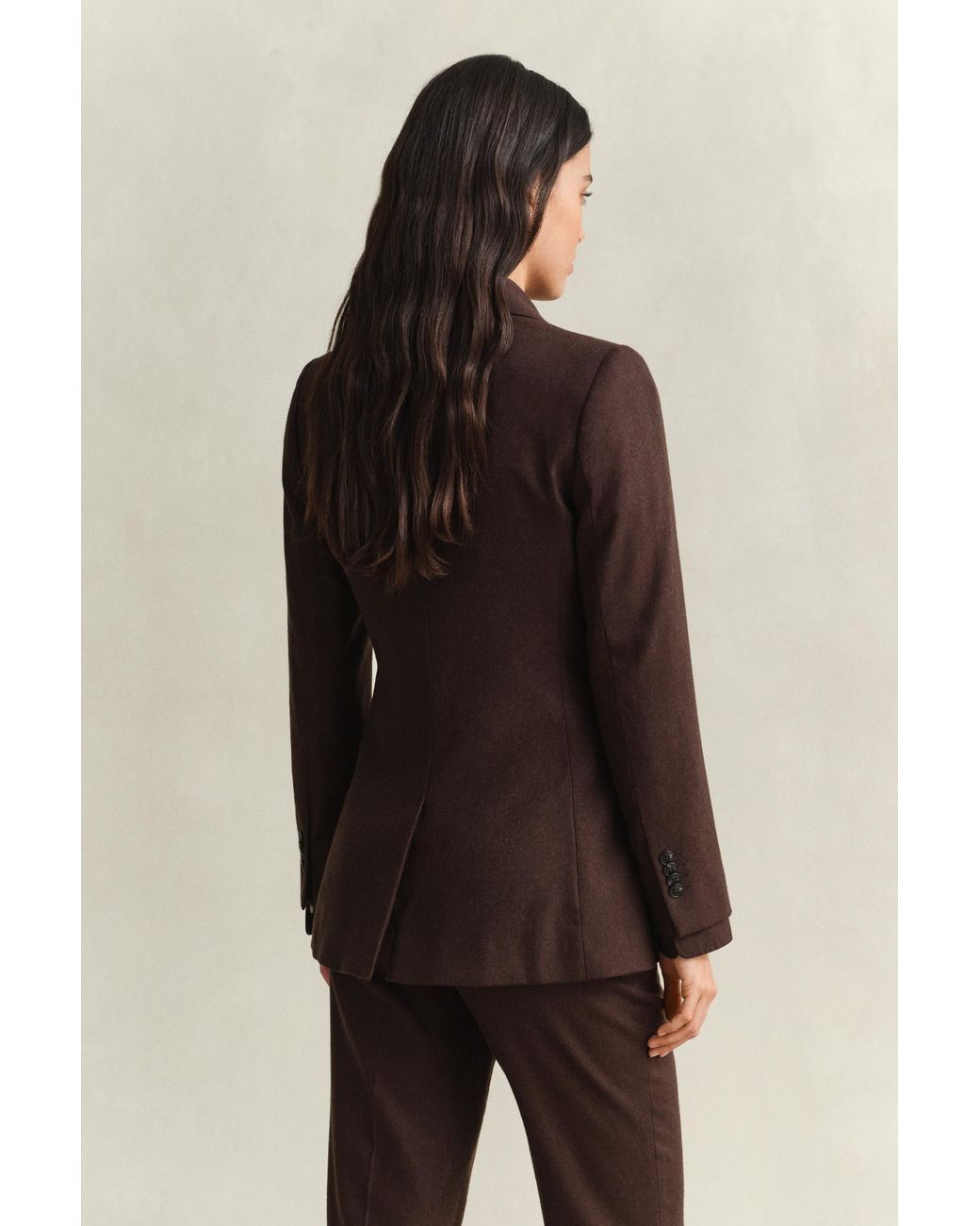 Gant Brown Flannel Blazer Deep
