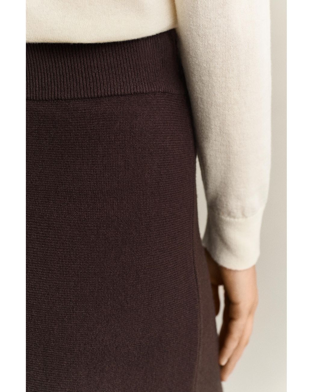Gant Natural Lambswool Skirt Deep