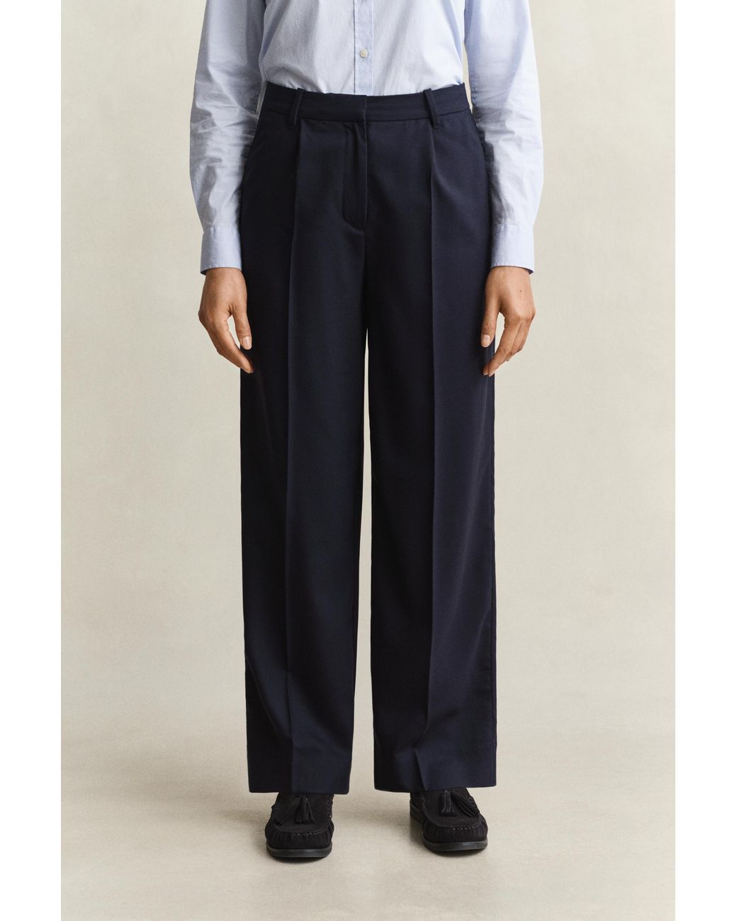 Gant Blue Tailored Wool Pants Evening