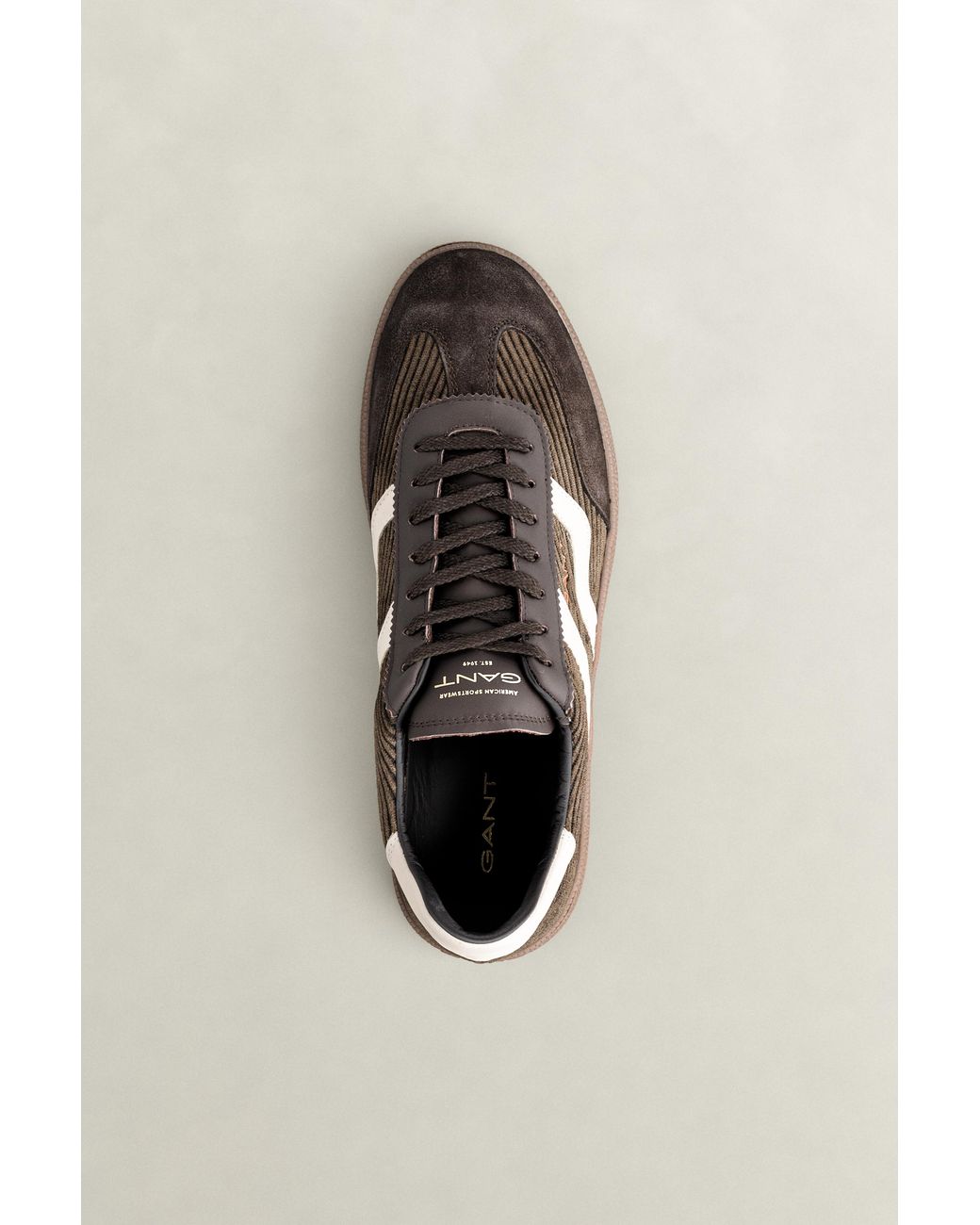 Gant Brown Cuzmo Corduroy Sneakers Dark for men