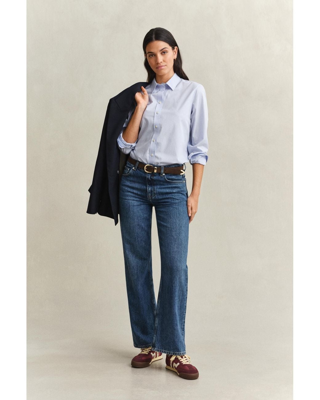 Gant Blue Classic Regular Poplin Shirt