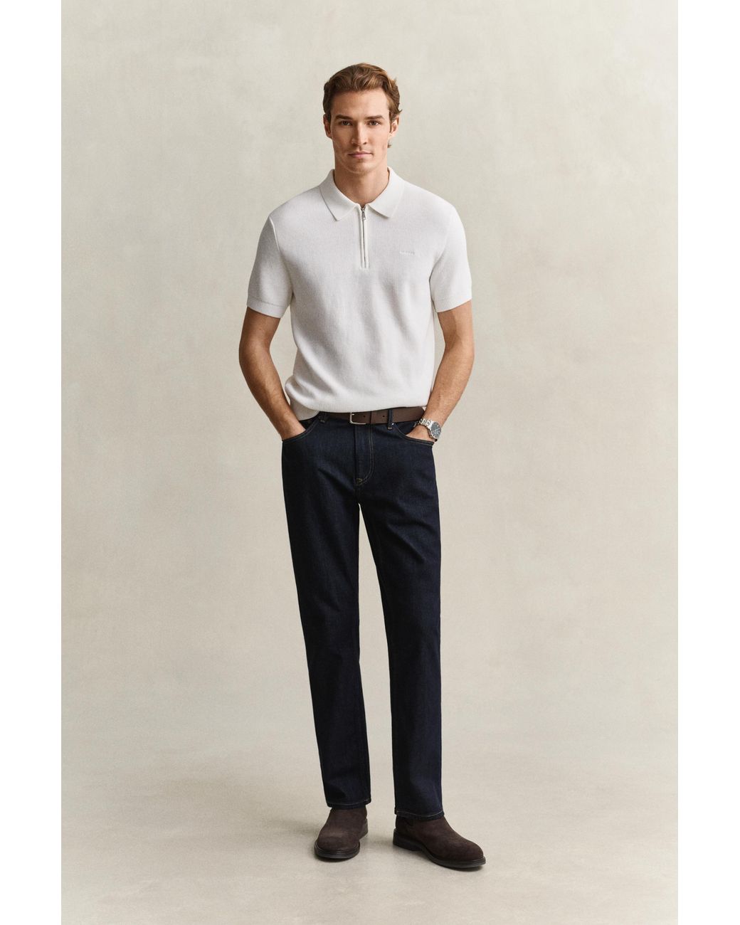 Gant Natural Regular Clean Wash Jeans Dark for men