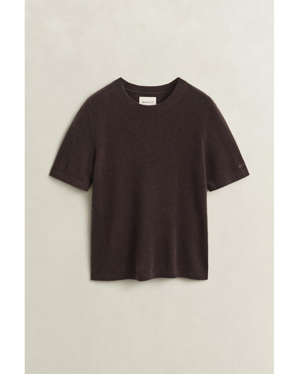 Gant Blue Cashmere Short Sleeve Sweater Deep