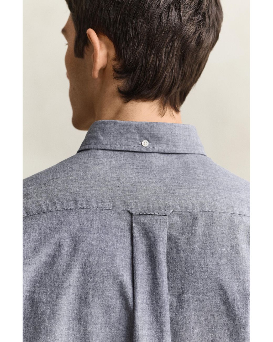 Gant Blue Mélange Archive Poplin Shirt Dark Melange for men