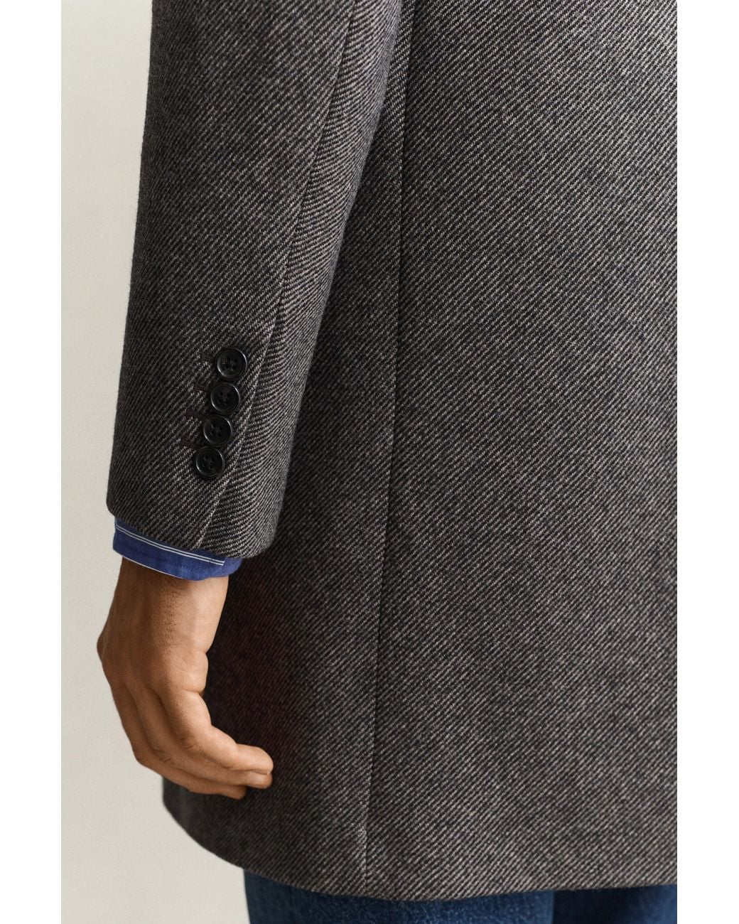 Gant Brown Two-Toned Wool Coat for men