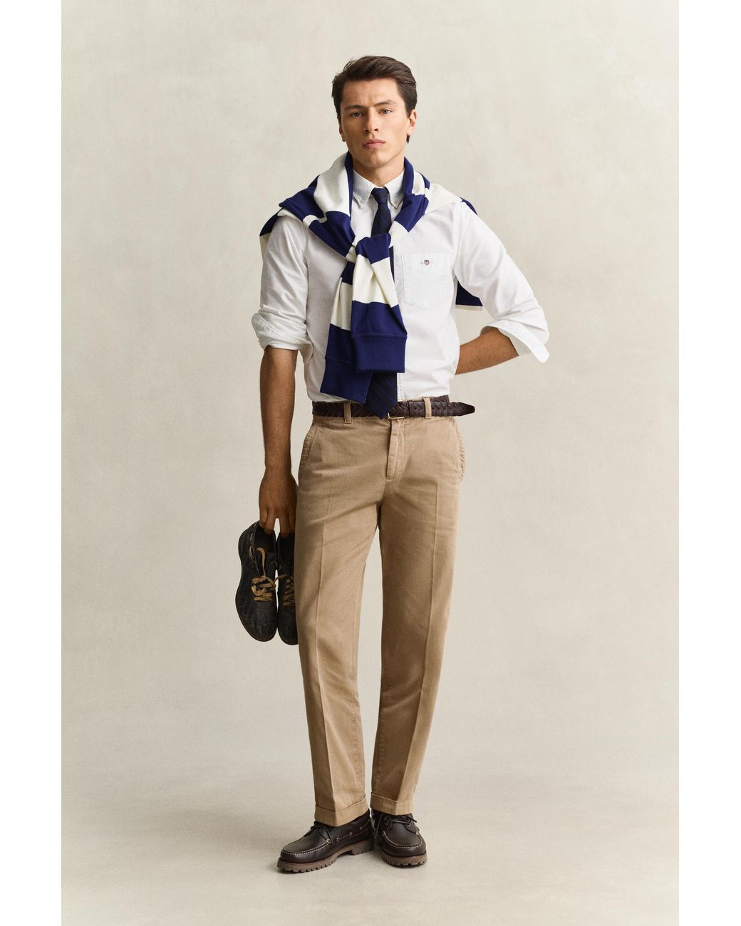 Gant Natural X Yale Cotton Twill Chinos for men