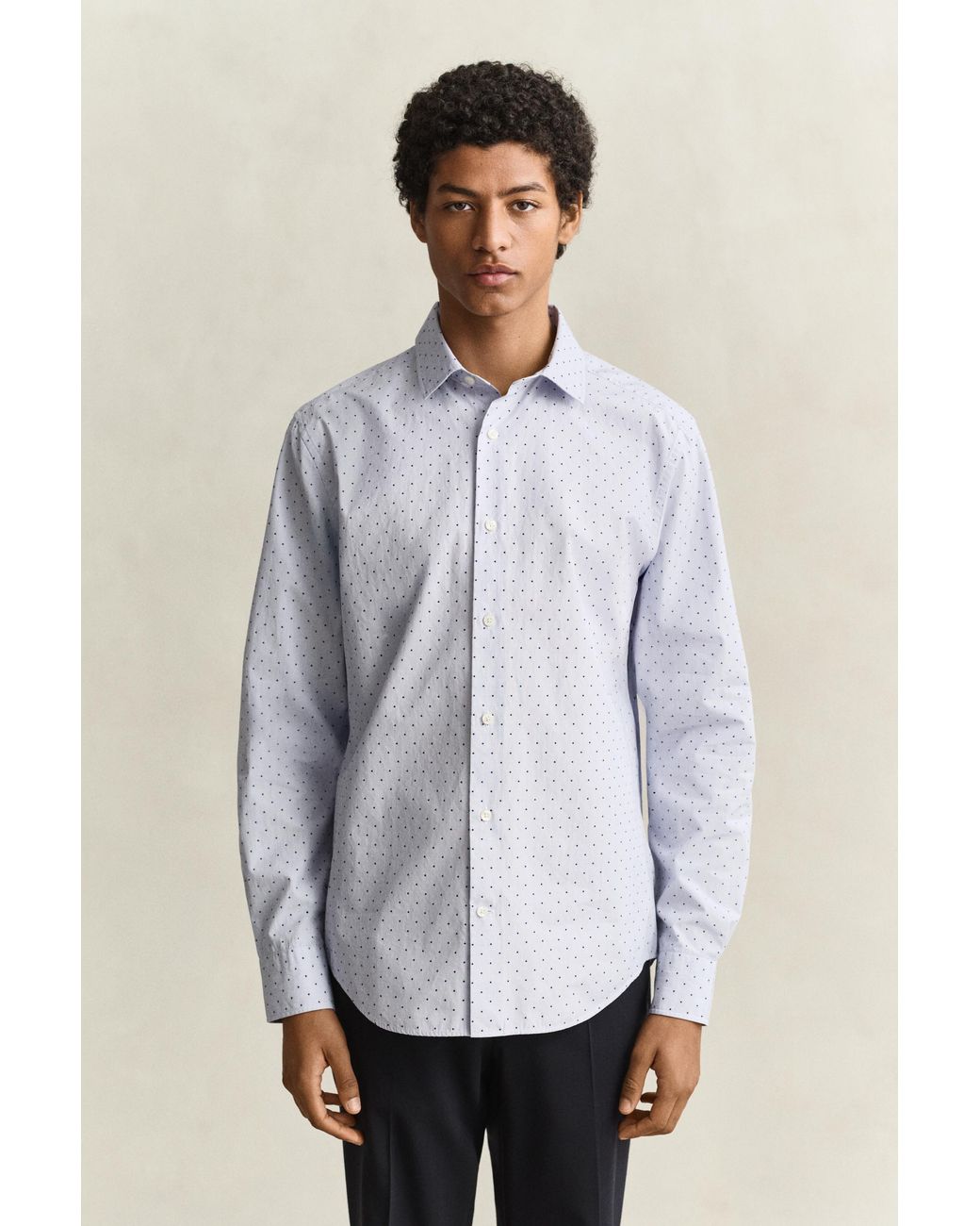 Gant Blue Fil Coupé Shirt for men