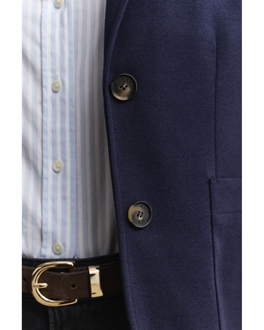 Gant Blue Slim Fit Piqué Blazer