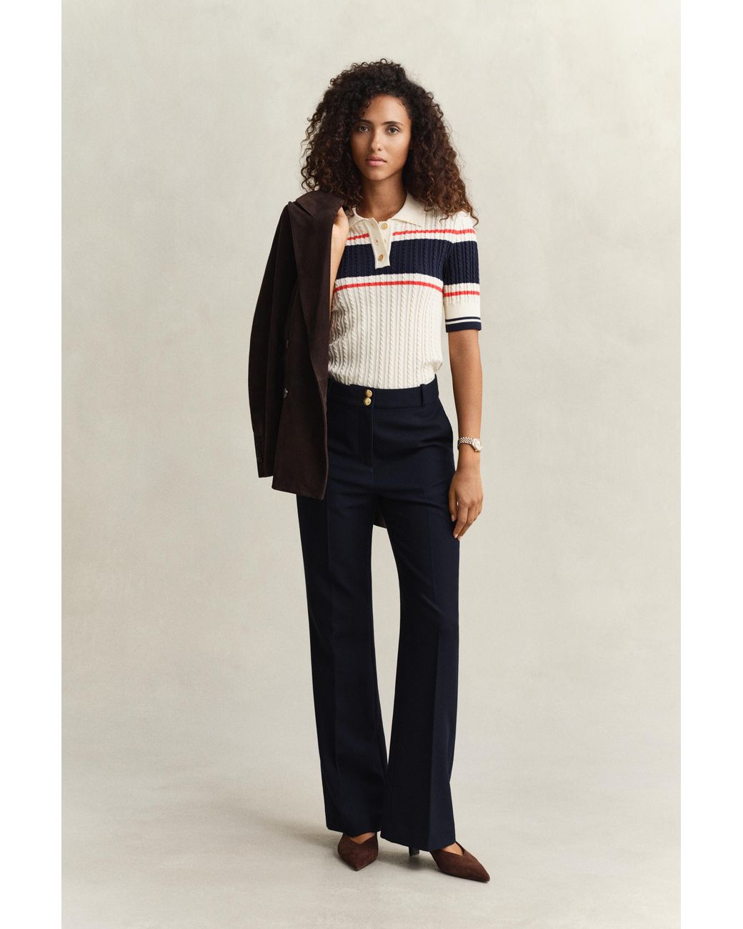 Gant Blue Flared Nautical Pants Evening