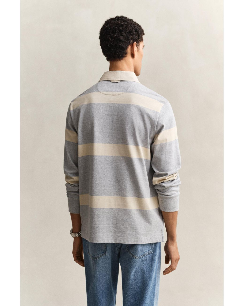 Gant Gray Striped Rugger Melange for men