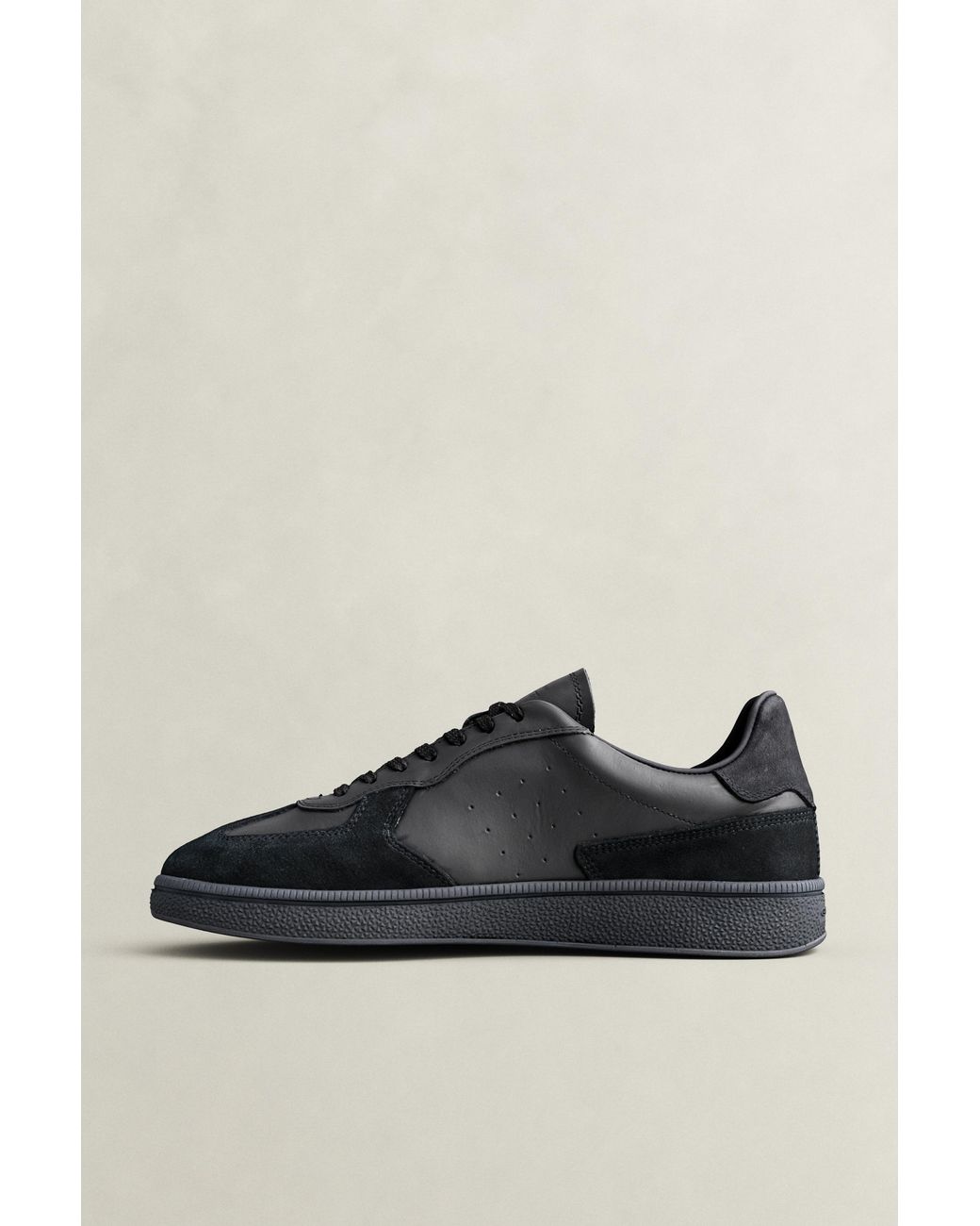 Gant Black Cuzmo Leather Suede Sneakers for men