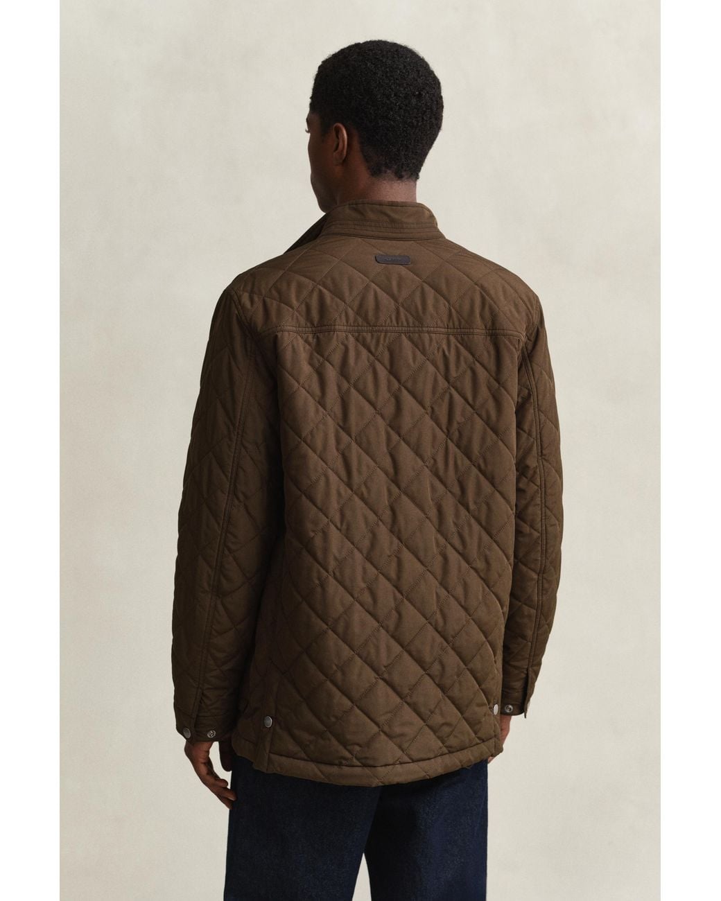 Gant Brown Quilted Mid Jacket for men