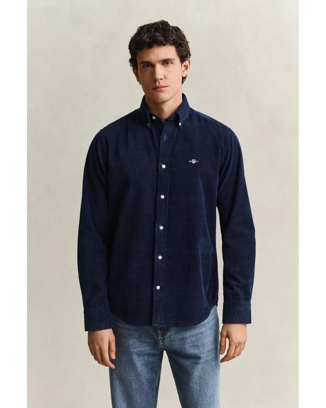 Gant Blue Corduroy Shirt for men
