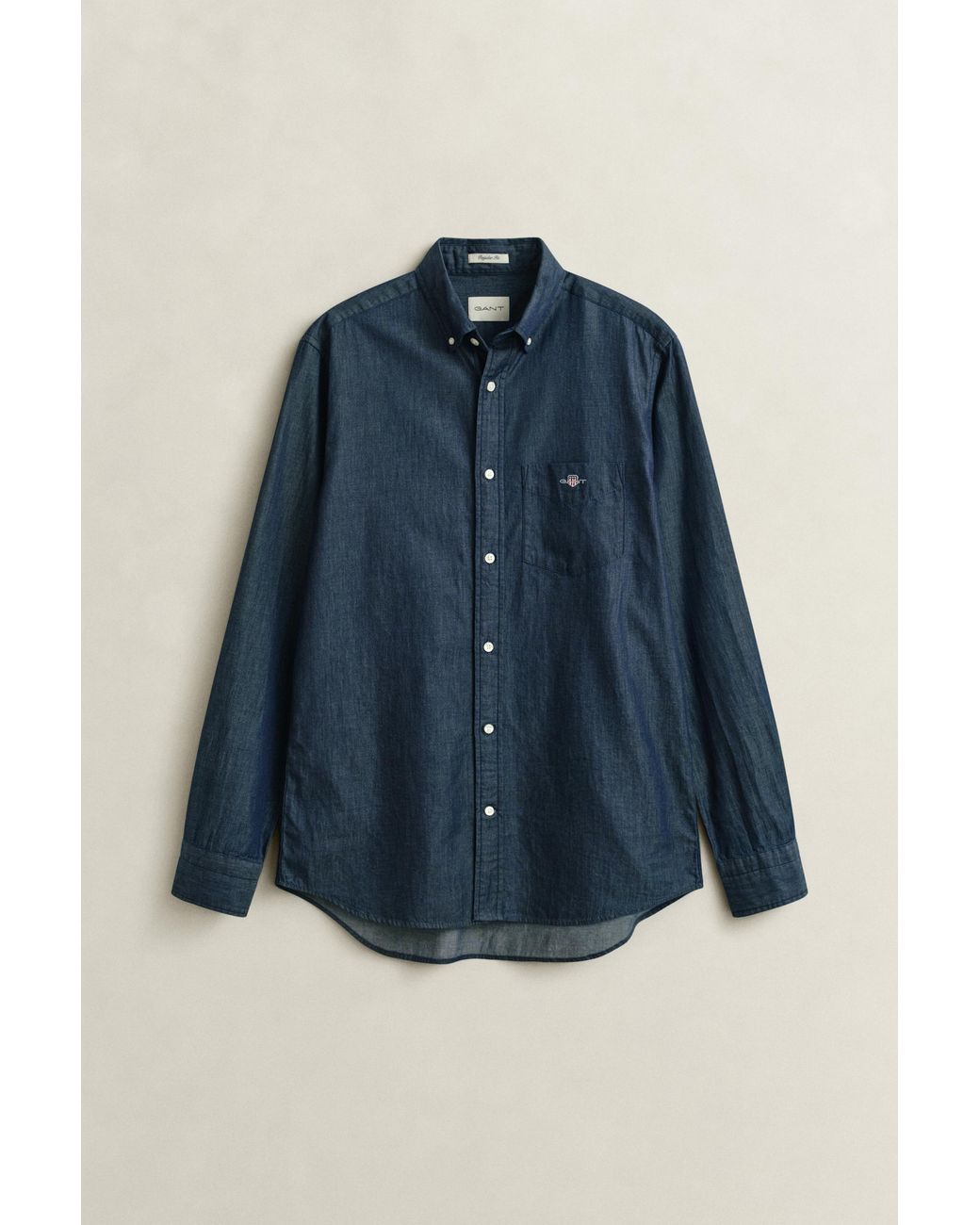 Gant Blue Regular Fit Shirt Dark for men